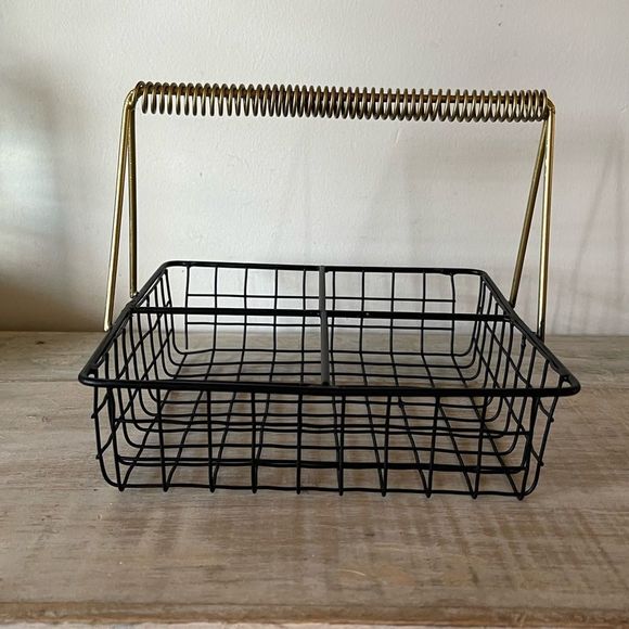 New Vintage Kitchen Caddy with Gold Handle - Picture 2 of 13